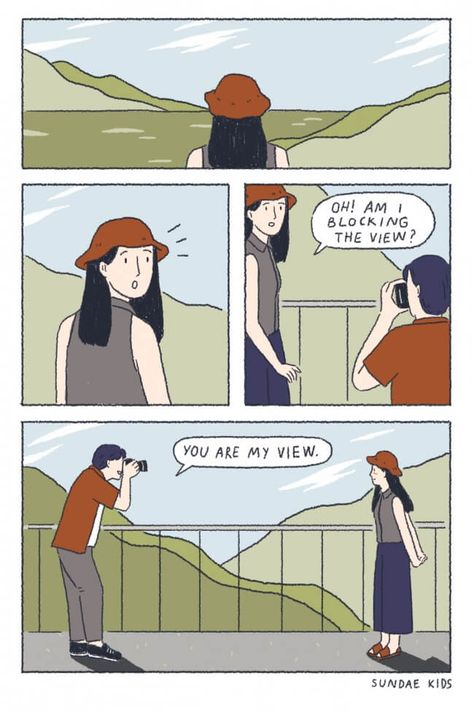 10 Romantic Illustrations For Those Who Are Desperately In Love Sundae Kids, Romantic Comics, Relationship Comics, Quotes Cute, Cute Couple Comics, Couples Comics, Comics Love, Cartoons Love, Couple Illustration