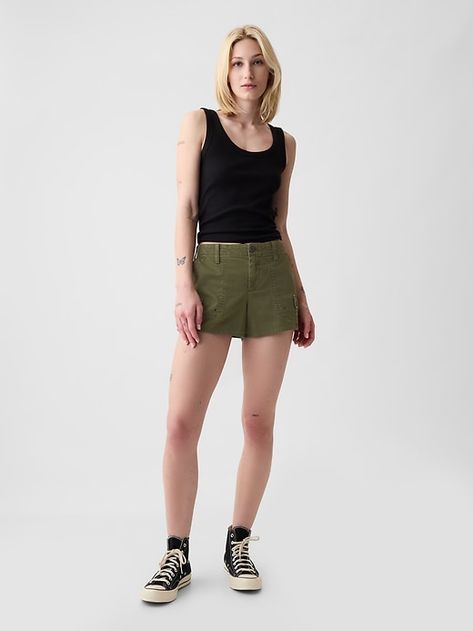 3" Low Rise Y2K Cargo Shorts Green Denim Shorts Outfit, Green Shorts Outfit, Y2k Cargo Shorts, Low Rise Y2k, Easy Silhouette, Outfit Grunge, Denim Shorts Outfit, Agricultural Practices, Water Retention