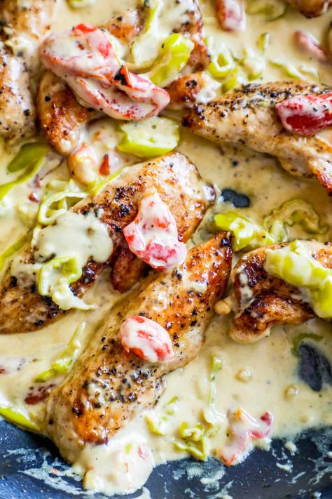 Pepperoncini Chicken, Vegetables Pasta, Chicken Tenderloin, Chicken Tenderloin Recipes, Chicken Tender, One Pan Chicken, Tenderloin Recipes, Pan Chicken, Winner Winner Chicken Dinner