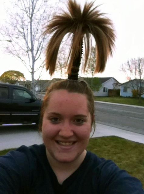 Crazy Hair Day? Horrible Hair, Ugly Hair, Up Hairdos, 80s Hair, Wacky Hair Days, Crazy Hair Day, Wacky Hair, Crazy Hair Day At School, Crazy Hair Days