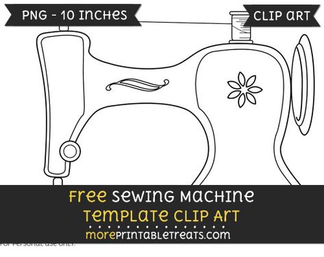 Free Sewing Machine Template - Clipart Sewing Machine Template, Black And White Lines, Singer Sewing Machine, Singer Sewing, Art Template, Free Sewing, Art File, Colouring Pages, Digital Media