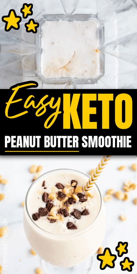 Keto Peanut Butter Smoothie, Peanutbutter Smoothie Recipes, Low Carb Smoothie Recipes, Quick Keto Meals, Keto Whipped Cream, Peanut Butter Shake, Keto Breakfast Smoothie, Keto Smoothie, Keto Peanut Butter