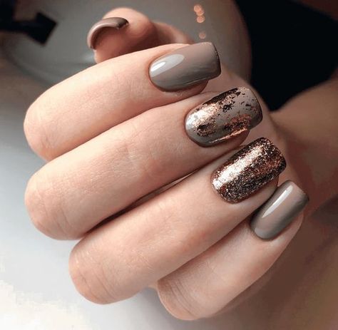 Glitter Gel Nail Designs, Foil Nail Designs, Classy Nail, Foil Nail Art, Nail Art Glitter, Glitter Gel Nails, Her Nails, Gel Nail Design, Simple Nail