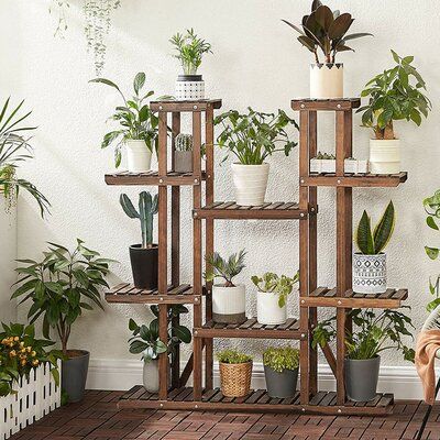 Wooden Plant Stands Indoor, Pot Shelf, Sunroom Ideas, Support Pour Plante, Wooden Plant Stands, Support Plante, Wood Plant Stand, Plant Stand Indoor, Planter Stand