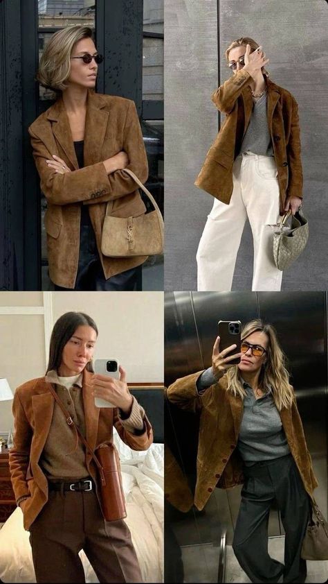 ane granado urgel (@aneurgel) • Fotos y vídeos de Instagram Women’s Suede Jacket, Style Suede Jacket, Suede Outfit 2024, Brown Suede Leather Jacket Outfit, Suede Fall 2024, Brown Suede Jacket Outfit Woman, Oversized Suede Jacket Outfit, Suede Brown Jacket Outfit, Camel Suede Jacket Outfits