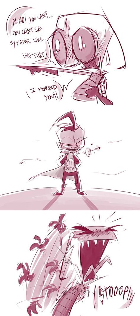 Invader Zim X Dib Fanart, Invader Zim X Dib, Dib Invader Zim Fanart, Zib Invader Zim, Dib Membrane Fanart, Dib X Zim, Gir Fanart, Zadr Comics, Zadr Fanart