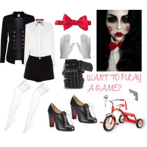 Jigsaw Costume Women, Saw Halloween Costume, Saw Costume, Jigsaw Costume, Jigsaw Halloween, Saw Halloween, Halloween Costumes Women Scary, Horror Halloween Costumes, Fancy Dress Halloween Costumes