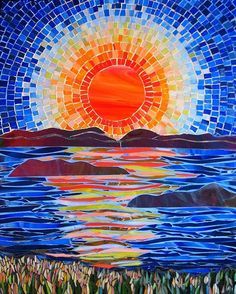 sunrise mosaic | Changecamp 2014 | Pinterest Material Ideas, Mosaic Stained, Mosaic Tile Art, Mosaic Madness, Glass Mosaic Art, Art Mosaic, Mosaic Artwork, Top Ideas, Mosaic Projects