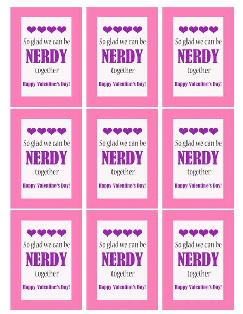 Nerds Valentine Printable, Nerd Valentines Cards, Nerds Valentine Ideas, Printable Hidden Pictures, Nerd Valentine, Nerds Rope, Nerds Candy, Halloween Printables Free, Kid Parties