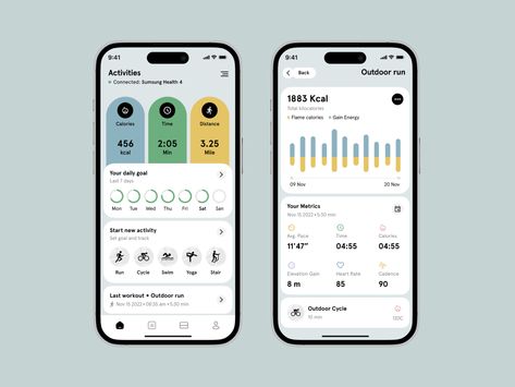 Diet App Design, App Design Aesthetic, Work Out App, Fitness App Design, Workout Tracker App, Fitness Tracker App, Fitness Tracking App, Diet App, Cycling App