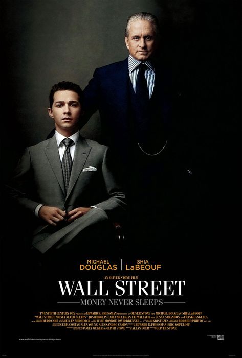 Now out of prison but still disgraced by his peers, Gordon Gekko works his future son-in-law, an idealistic stock broker, when he sees an opportunity to take down a Wall Street enemy and rebuild his empire. Money Never Sleeps, Oliver Stone, Movies Worth Watching, Carey Mulligan, I Love Cinema, Never Sleep, About Time Movie, Film Posters, Great Movies