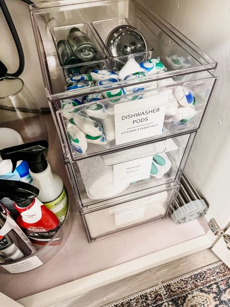 How To Choose The Best Under-Sink Organizers - Organized-ish Stackable Makeup, Acrylic Bathroom, Under Kitchen Sink, Bathroom Sink Organization, Bathroom Organizers, Under Kitchen Sink Organization, Kitchen Sink Organization, Kitchen Sink Storage, Kitchen Storage Hacks