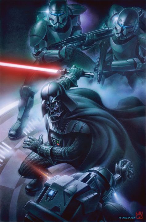 Nerd Core, Star Wars Illustration, Darth Vader Star Wars, Anakin Vader, Star Wars Canon, Battle Droid, Ralph Mcquarrie, Vader Star Wars, Star Wars Concept Art