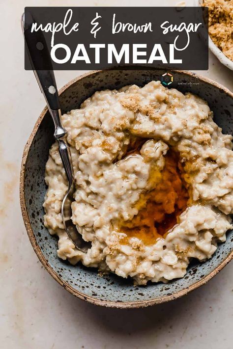 Oatmeal With Maple Syrup, Healthy Sweet Oatmeal Recipes, The Best Oatmeal Recipe, Oatmeal From Rolled Oats, How To Make Homemade Oatmeal, Best Oatmeal Recipe Healthy, Quaker Oats Oatmeal Recipes, Oatmeal With Rolled Oats, Oatmeal With Flaxseed