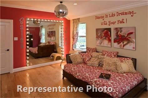 Great quote and great idea for a teenage dancer's bedroom!! Dancer Bedroom, Dance Bedroom, Girls Bedroom Themes, Teal Rooms, Teenage Girl Room, Bedroom Christmas, Dance Rooms