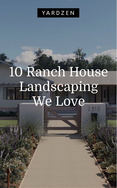 Landscape Ideas Front Yard Ranch, Modern Ranch Style Homes Exterior, Landscape Ideas Architecture, Ranch Home Landscaping, Ranch Landscaping Ideas, Ranch Style House Exterior, Ranch Exterior Remodel, Ranch House Landscaping, Modern Ranch Style Homes