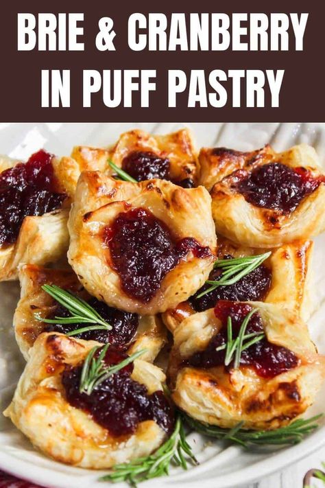 Experience the delicious combination of cranberry and brie in puff pastry. These bites are a tasty addition to your holiday appetizer lineup. Brie Cranberry Appetizer, Brie Bites Puff Pastry, Cranberry Puff Pastry, Cranberry Brie Puff Pastry, Cranberry And Brie, Brie In Puff Pastry, Cranberry Appetizer, Puff Pastry Bites, Puff Pastry Snacks