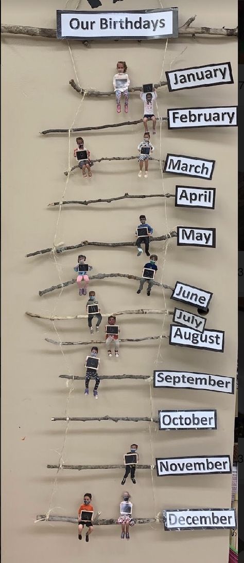 Birthday Display Preschool, Photography Activities For Preschool, Outdoor School Decorations, Year 2 Classroom Ideas Uk, Kindergarten Birthday Board, Reggio Birthday Display, Hopes And Dreams Display, Birthday Classroom Display, Preschool Art Display