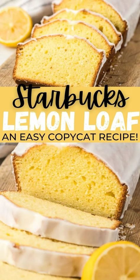 Copycat Starbucks Lemon Loaf Recipe - Desserts On A Dime Keto Lemon Bread, Best Lemon Loaf, Loaf Pound Cake, Cheap Eating, I Love Starbucks, Starbucks Lemon Loaf, Lemon Loaf Recipe, Starbucks Lemon, Weight Watcher Desserts