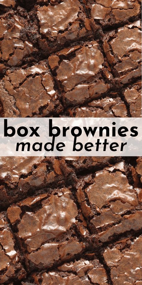 How To Make A Box Brownie Mix Better, Perfect Box Brownies, Quick Brownie Recipe 3 Ingredients, Perfect Brownies From A Box Baking, Blonde Brownies Cake Mix Blondie Recipe, Better Box Brownies Recipe, Make Box Brownies Taste Homemade, Homemade Box Brownies, How To Make The Best Brownies