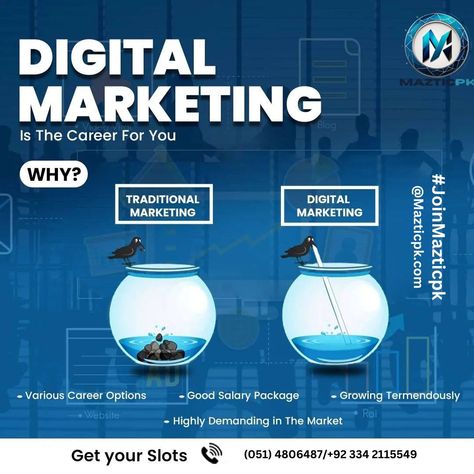 🌐 Embrace the Future of Marketing with Maztic Training Institute! 🌐 Traditional marketing is evolving, and Digital Marketing is leading the way! 📈 Why choose Digital Marketing? It offers you the power to reach a global audience, track results in real time, and build genuine connections—all from the comfort of your device. With our Digital Marketing Course, you’ll learn: 🔹 How to create engaging content that resonates with your audience 🔹 Master SEO and social media strategies to drive traff... Traditional Marketing, Web Development Course, Digital Marketing Course, Career Options, Learn Crafts, Engaging Content, Marketing Course, Blog Marketing, Marketing Courses