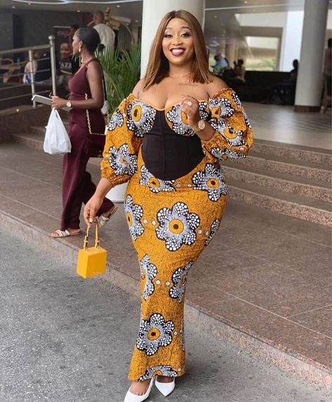 Corset Ankara Dress, Corset Ankara, Ankara Corset Dress, Ankara Corset, Styles Ankara, Ankara Long Gown Styles, Dress Ankara, African Outfits, Ankara Dress Styles