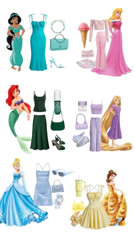 Princess Aurora Outfit Ideas, Cute Disney Princess Outfits, Modern Princess Costume, Halloween Disney Princess Costumes, Disney Princess Costumes For Teens, Disney Bound Princess Outfits, Disney Theme Outfits, Disney Character Outfits Women, Disney Princesses Costumes