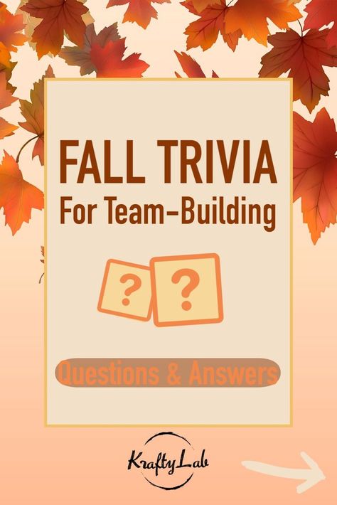 As you begin to plan your fall and Halloween activities, think about how you can incorporate fun team building sessions regularly. 
This article will feature 30 fall trivia questions and answers to help you connect with your remote teams this holiday season Fall Jeopardy Questions, Fall Icebreakers For Adults, November Ice Breakers, Fall Ice Breakers For Adults, Fall Themed Team Building Activities, Fall Work Activities, Fall Activities For The Office, Fall Office Games, Fun Fall Office Activities