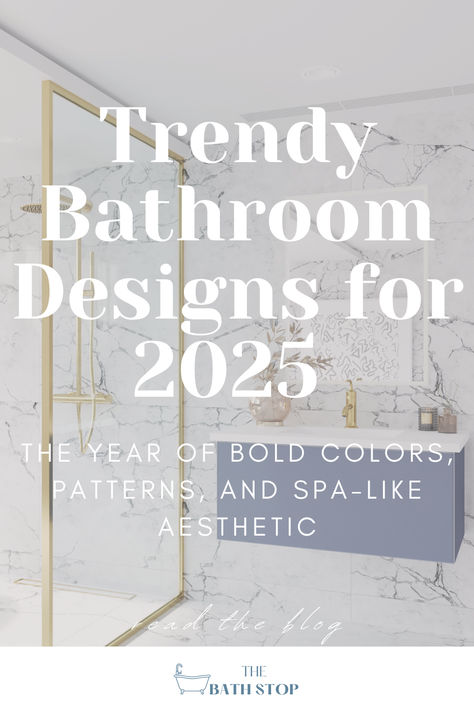 Read the blog! 2025 is all about embracing bold, vibrant colors instead of neutral tones, creating luxurious spa-like “spathrooms” with smart fixtures and relaxing scents, and adding playful patterns for a fresh, nature-inspired vibe. Minimalism remains popular with clean lines and sleek designs, while earthy luxury takes center stage with warm neutrals, mossy greens, and wood elements. These trends combine comfort, style, and a touch of opulence to elevate any bathroom space. Bathroom Style 2024, Bathroom Design 2025 Trends, Shower Panels Wall Ideas Quartz, Forest Aesthetic Bathroom, Tan Wall Bathroom Ideas, Bathroom Ideas 2025 Design Trends, Bathroom Inspiration 2024, Top Bathroom Trends 2025, Minimalist Master Bath Ideas