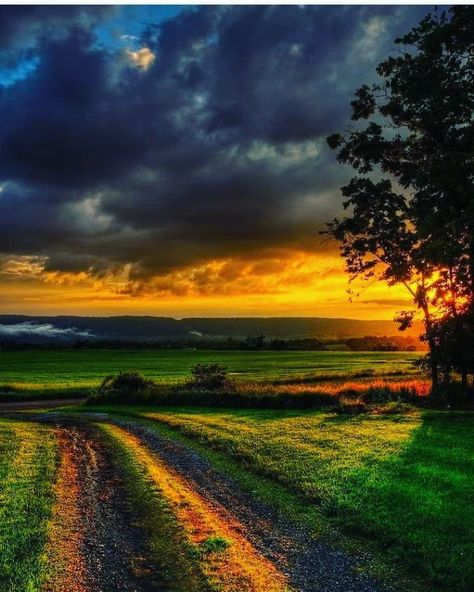 After The Storm, Dirt Road, Beautiful Sky, Beautiful Sunset, Country Life, 그림 그리기, Nature Beauty, Beautiful World, Beautiful Landscapes