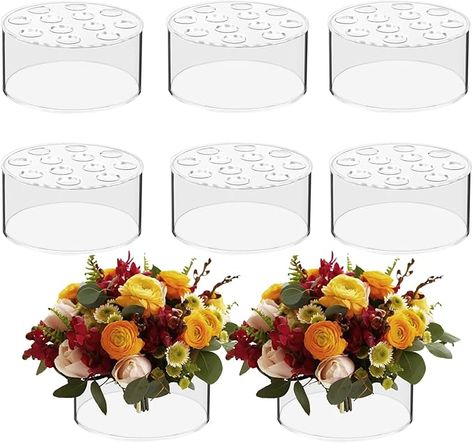 Amazon.com: ToBeAce 8 Pcs Acrylic Flower Vase Bulk, Round Clear Acrylic Vases Floral Centerpiece for Dining Tables Wedding Centerpiece Table Decorations Low Flower Vases with 12 Holes for Party Birthday Decor : Home & Kitchen Small Rose Centerpiece Simple, Small Quince Centerpieces, Wedding Table Centerpieces Terracotta, 60 Birthday Table Decorations, Yellow Flowers Centerpiece, Simple Cheap Centerpieces, Large Round Table Centerpiece, Colorful Wedding Table Decor, Simple Flower Centerpieces Birthday