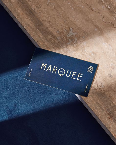 Marquee | Hotel on Behance Hotel Logo Luxury, Card Branding Design, Minimalist Hotel, Hotel Logo Design, Pizza Branding, Art Deco Hotel, Art Deco Font, Deco Font, Hotel And Resort