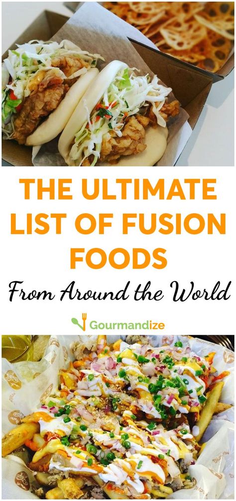 Chinese Fusion Food, Latin Asian Fusion Food, Asian American Fusion Food, Mexican Asian Fusion Food, Asian Mexican Fusion Recipes, Naan Burger, Korean Mexican Fusion, Asian Fusion Food, Fusion Foods