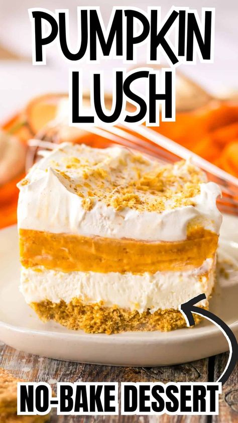 Philadelphia No Bake Cheesecake Filling Pumpkin, No Bake Pie Desserts, Dessert Recipes Whipped Cream, Pumpkin Roll Dessert, Super Easy Pumpkin Desserts, Easy Pumkin Desserts, 3 Layer Delight Dessert, Pumpkin Cheesecake Fluff Dessert, No Bake Pumpkin Lush Dessert