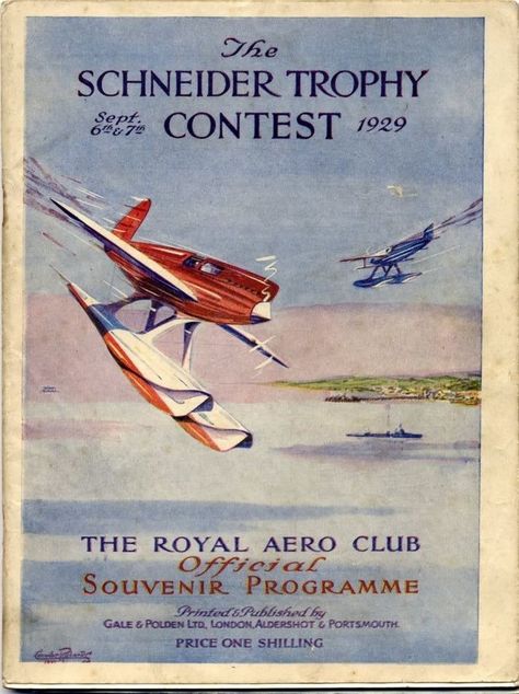 Schneider Trophy, Vintage Airline Posters, Aviation Posters, Air Race, Flying Boat, British Aircraft, Vintage Aviation, Vintage Airlines, Aircraft Art