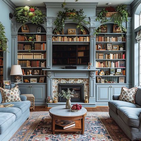 50+ Bookshelves in Dwelling Room with TV That Will Have You Internet hosting the Most Instagrammable E-book Membership EVER- #Book #Bookshelves #Club #Hosting #Instagrammable #living #Room Check more at https://howcandothis.com/homedecoration/50-bookshelves-in-dwelling-room-with-tv-that-will-have-you-internet-hosting-the-most-instagrammable-e-book-membership-ever/ Blue Living Room Paint, Living Room Decor India, Living Room Ideas Blue, Blue Living Rooms, Blue Living Room Inspiration, Room Ideas Blue, Bookshelf Designs, Color Scheme Blue, Home Library Rooms