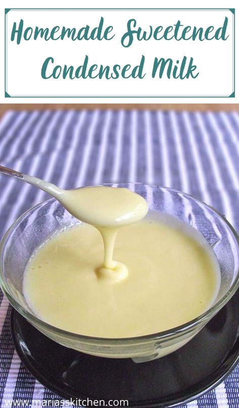 How to Make Sweetened Condensed Milk - This Condensed milk recipe will sweeten your life in more ways than one. How To Make Sweetened Condensed Milk, Ways To Use Up Milk, How To Make Condensed Milk, Milk Recipes Ways To Use, Recipes With Milk, Failsafe Recipes, Milk Ideas, Condensed Milk Recipe, Homemade Sweetened Condensed Milk