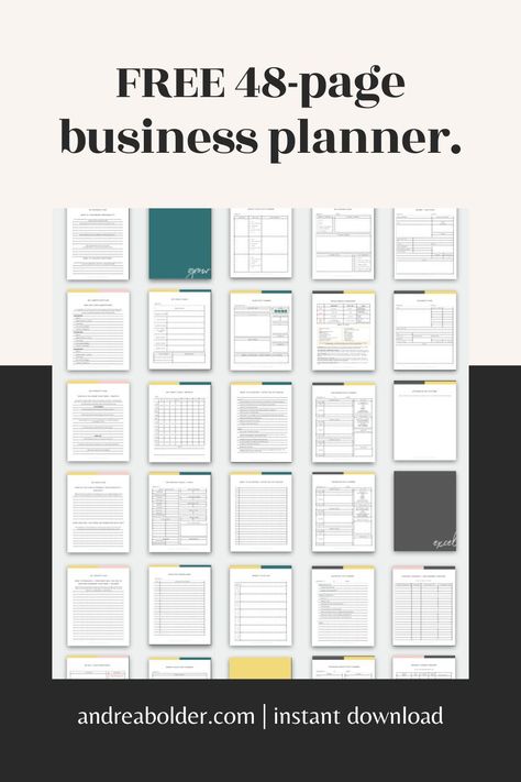 Business Plan Workbook, Small Business Checklist Free Printable, Business Idea Template, Bussines Plan Template Free, Planners For Business Owners, Small Business Planner Ideas, Monthly Business Planner, Free Digital Business Planner, Business Plan Journal