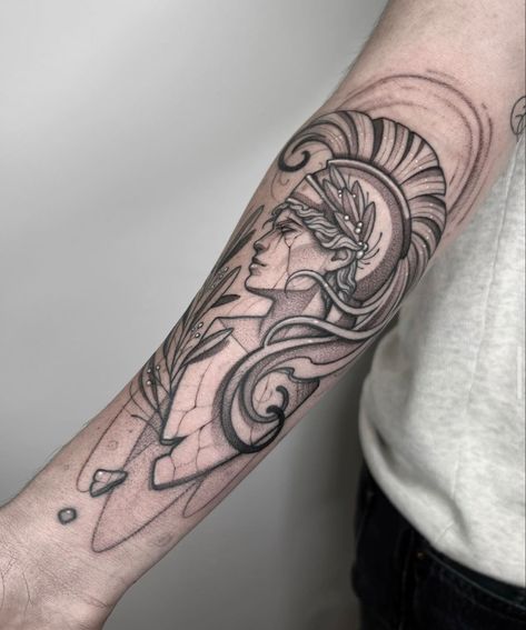 Athena Tattoo Simple, Ares Tattoo Design, Athena Tattoo Minimalist, Myth Tattoo, Ares Tattoo, Athena Tattoo, Mama Tattoo, Work Tattoo, Johnny Bravo