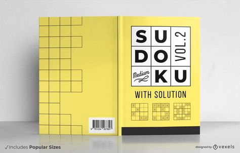 Sudoku Book, Graphic Collage, Creative Book Cover Designs, Design Sustainability, Creative Book Covers, Best Book Covers, Sudoku Puzzles, Creative Books, Tutorials Drawing