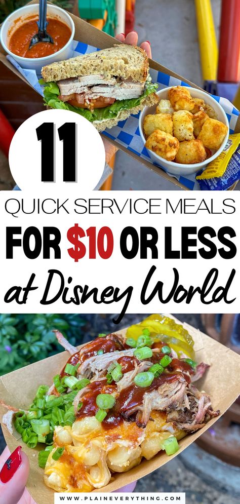 Cheap Food At Disney World Meals To Pack For Disney World, Eating At Disney World On A Budget, Cheap Disney World Vacation, Disney World Food 2024, Disney Breakfast In Hotel Room, Disney Lunch Ideas, Best Quick Service Disney World, Disney World Food Recipes, Best Food At Disney World