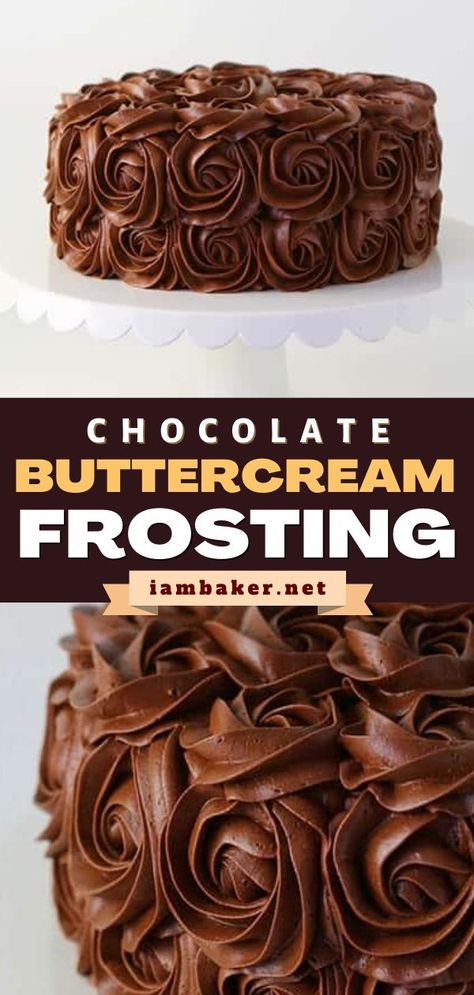 Looking for an easy dessert to impress? This Whipped Chocolate Buttercream is a baker’s dream! It's light, fluffy, rich, and flavorful homemade frosting for your favorite treats. Save this pin! Buttercream Chocolate Frosting, Chocolate Whipped Frosting, Whipped Chocolate Buttercream Frosting, Best Chocolate Icing, Whipped Chocolate Buttercream, Chocolate Ganache Buttercream, Chocolate Buttercream Frosting Easy, Best Chocolate Buttercream Frosting, Chocolate Icing Recipes