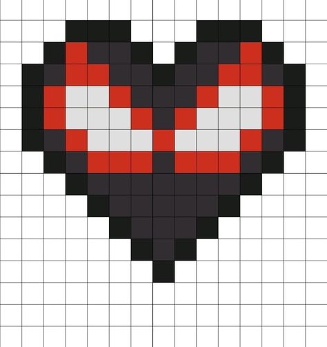 Spider Man Pixel Art Grid, Pixel Art For Boys, Grid Art Easy, Pixel Art Pattern Spiderman, Spiderman Things To Make, Goth Pixel Art Grid, Pixel Art Pattern Easy Cute, Pixel Art Easy Small Cute, Pixel Art Tutorial Step By Step