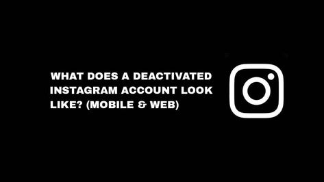 In this article, you'll learn what a deactivated Instagram account looks like, and discover everything there is to know about a deactivated Instagram account. Deactivate Account Picture, Deactivate Account, Ebay Account, Instagram Quote, Social Media Break, Saying Sorry, Mobile Web, Instagram Quotes, Instagram Accounts