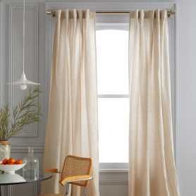 Linen, Sheer, Blackout Curtains | Quince Modern Curtains Living Room Ideas, Room Indian Style, Living Room Indian Style, Long Curtains Living Room, Linen Blackout Curtains, Goose Down Pillows, Velvet Drapes, Decor Business, Linen Curtain