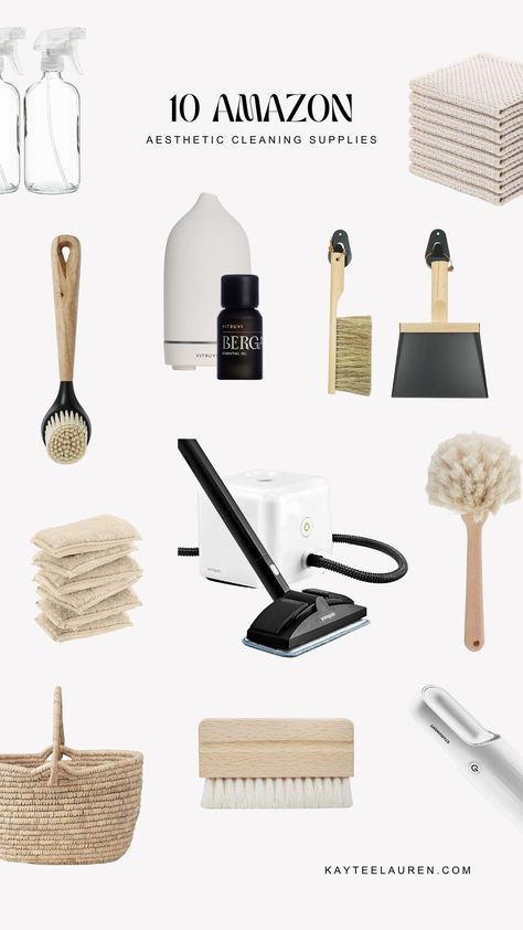 Cleaning Amazon Finds, Aesthetic Home Essentials, Aesthetic Cleaning Supplies, Amazon Cleaning Must Haves, Cleaning Home Aesthetic, How To Clean, Laundry Must Haves, Must Have Cleaning Supplies, First House Essentials