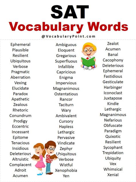 College Level Vocabulary, Sat Words List Definitions, College Vocabulary Words, Words To Extend Your Vocabulary, Sat Vocabulary List, Sat Words List, Gre Vocabulary List, Sat English Notes, Sat English Prep