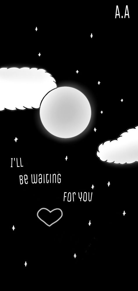 #moon #draw #artdigital Il Wait For You Quotes, I'll Be Waiting For You, I’ll Wait For You, Waiting For You Quotes, I'll Be Waiting, Animation Story, Waiting For U, Barbara Eden, Waiting For Someone