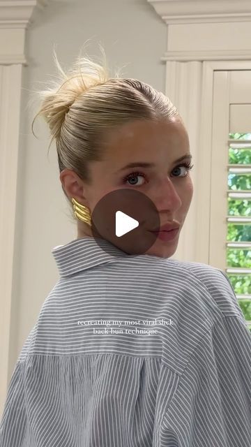 Olivia Dayton on Instagram: "how I do my slick back bun! ✨  �• • • #hairhowto #slickbackbun #sleekhair #slickback #updohairstyles" Celebrity Slicked Back Hair, Slicked Spiky Bun, Bridesmaid Hairstyles Slick, Slick Back Bun Straight Hair, Hailey Bieber Slicked Back Hair, Slick Back Bun With Extensions, Slick Back Hoco Hairstyles, Easy Slicked Back Bun, Slick Back Bun With Front Pieces