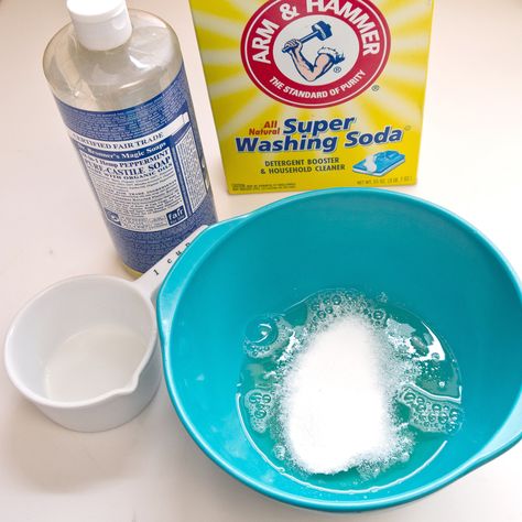 DIY Liquid Dishwasher Detergent   What You'll Need: 1 cup castile soap 1/4 cup washing soda 1 cup hot water 10-20 drops essential oil (optional) Small mixing bowl Whisk Plastic squeeze-top container Funnel Castile Soap Dishwasher Detergent, Castile Dishwasher Detergent, Liquid Dishwasher Detergent, Diy Dishwasher Soap, Diy Dishwasher Detergent, Homemade Dishwasher Detergent, Diy Detergent, Homemade Cleaning Supplies, Homemade Cleaning